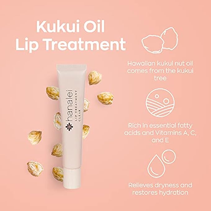 Hanalei HYDRATING LIP TREATMENT BALM  CRUELTY-FREE, PARABEN-FREE MOISTURIZER FOR SEVERELY DRY, CHAPPED LIPS  KUKUI OIL, SHEA BUTTER & GRAPESEED OIL  CLEAR TINT, TRAVEL-SIZE 3-PACK (5ML X 3) - Image 3